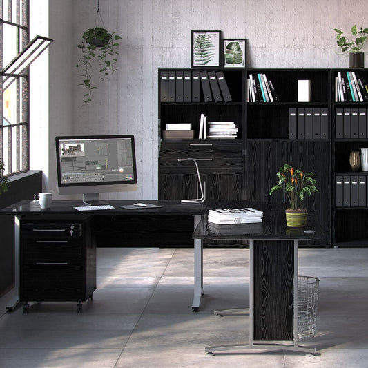 Prima Desk 120cm in Black Woodgrain