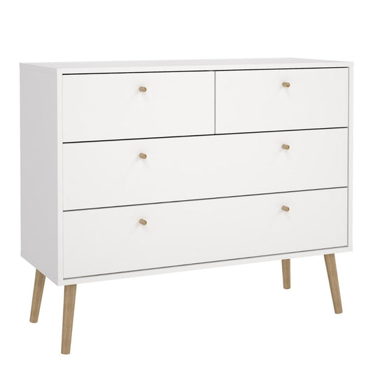 Cumbria Chest 2 + 2 Drawers in White