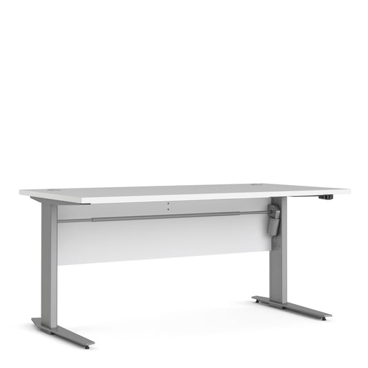 Prima Desk 150cm in White with Electric Height Adjustable Legs