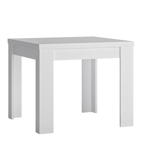 Lyon Small Extending Dining Table 90-180cm in White High Gloss