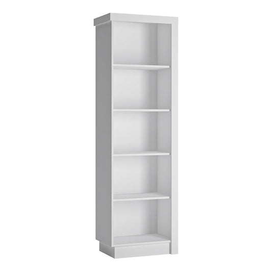 Lyon Bookcase (LH) in White High Gloss